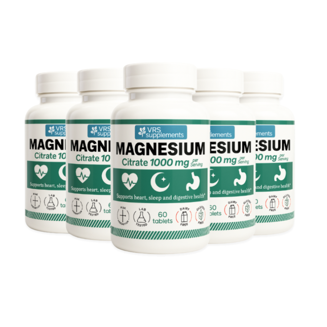 Magnesium Citrate 1000 mg – 5 Pack